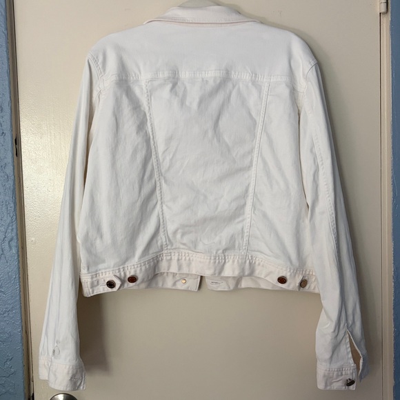 3 for 25! Lilly‎ Pulitzer Women’s White Denim Jacket, size XL, WITH FLAWS - Picture 6 of 12